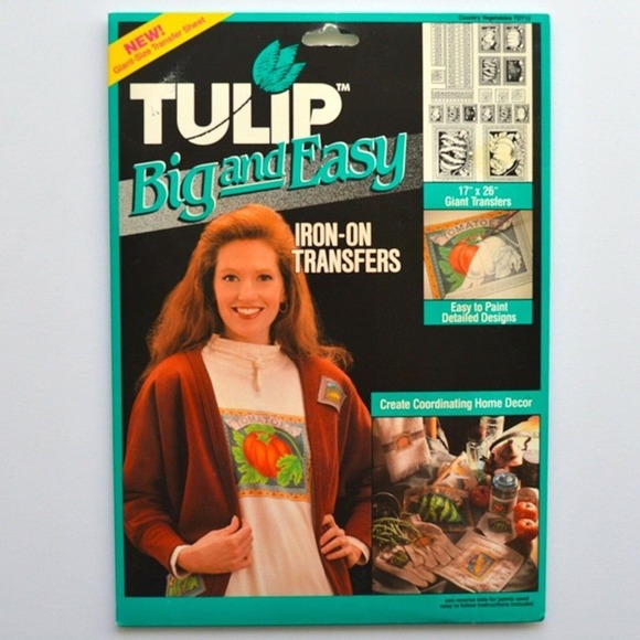 Tulip Iron On Transfers Lot 4 pks Big Easy Vegetables Fruit Rabbits Floral - Picture 2 of 12